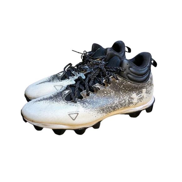 Under Armour UA Mens Size 11.5 Spotlight Fran RM 2.0 Cleats White/Black - Picture 1 of 5